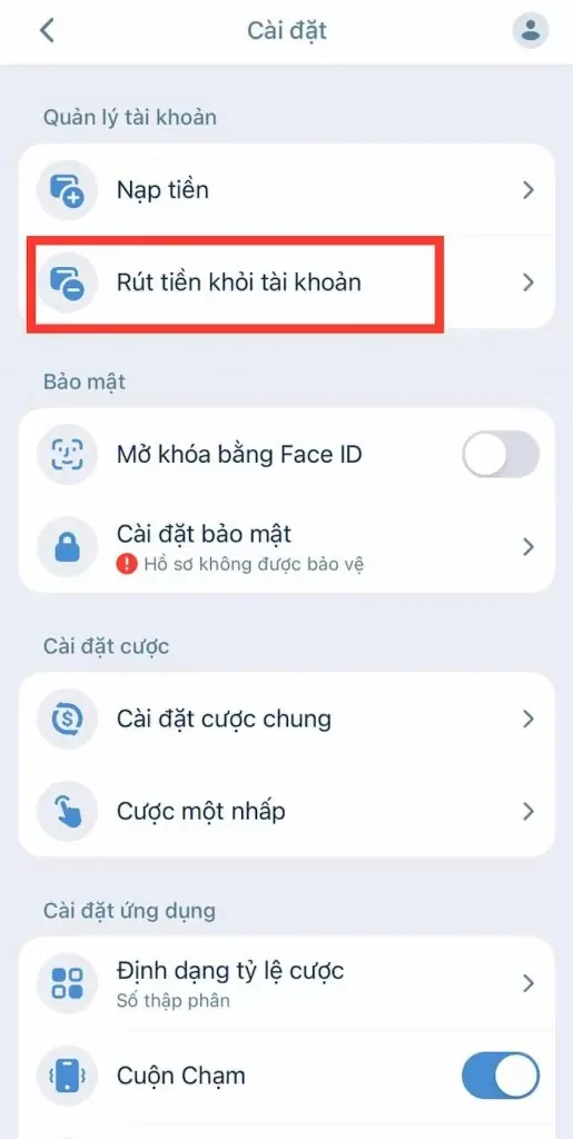 Bước 2 Hướng Dẫn Rút Tiền 1XBET