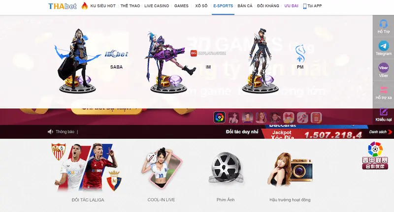 Web cá cược esport THABET